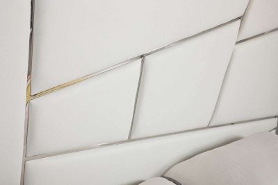 Modrest Chrysler Modern White Leather Bed