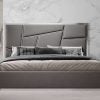 Modrest Chrysler Modern Grey Bonded Leather Bed