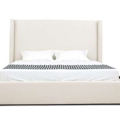 Modrest Byrne Modern Off White Fabric Bed