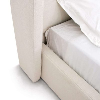 Modrest Byrne Modern Off White Fabric Bed