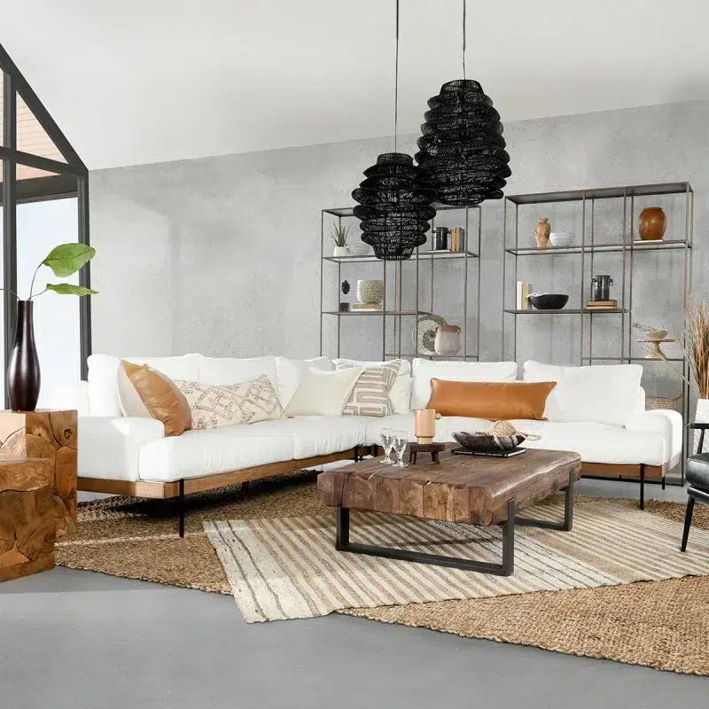 Faro High End Fabric & Solid wood sectional sofa