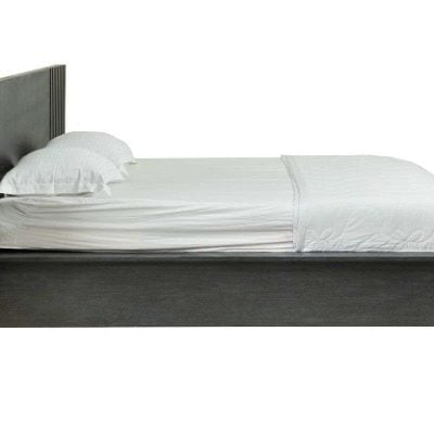 Modrest Manchester Platform Dark Grey Bed with Drawers