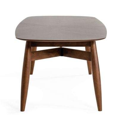 Mid Century Modern Walnut Wood Dining Table