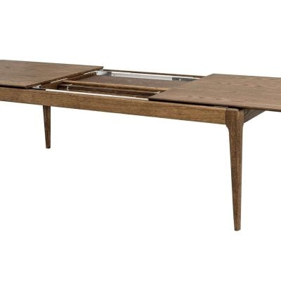 Modrest Dallas Mid-Century Modern Solid Wood Extendable Dining Table