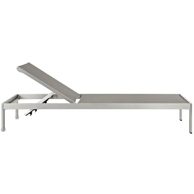 Shore Aluminum Mesh Gray Sun Bed EEI-2249-SLV-GRY_4-1