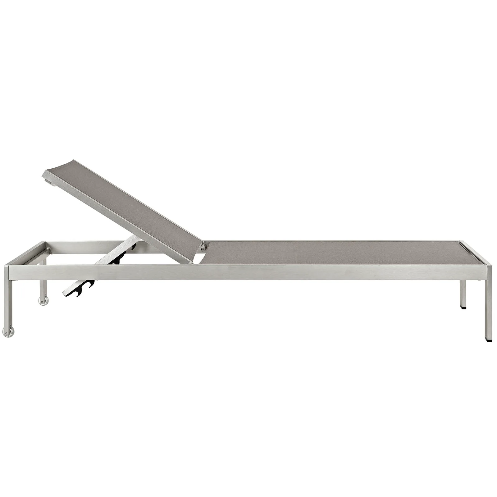 Shore Aluminum Mesh Gray Sun Bed EEI-2249-SLV-GRY_4-1