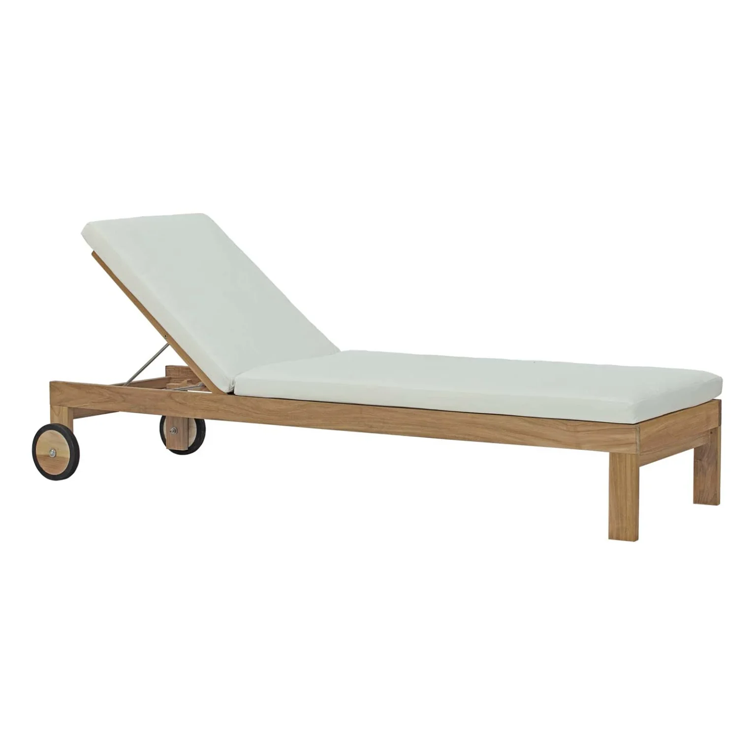 Upland Teak Wood & White Sun Bed