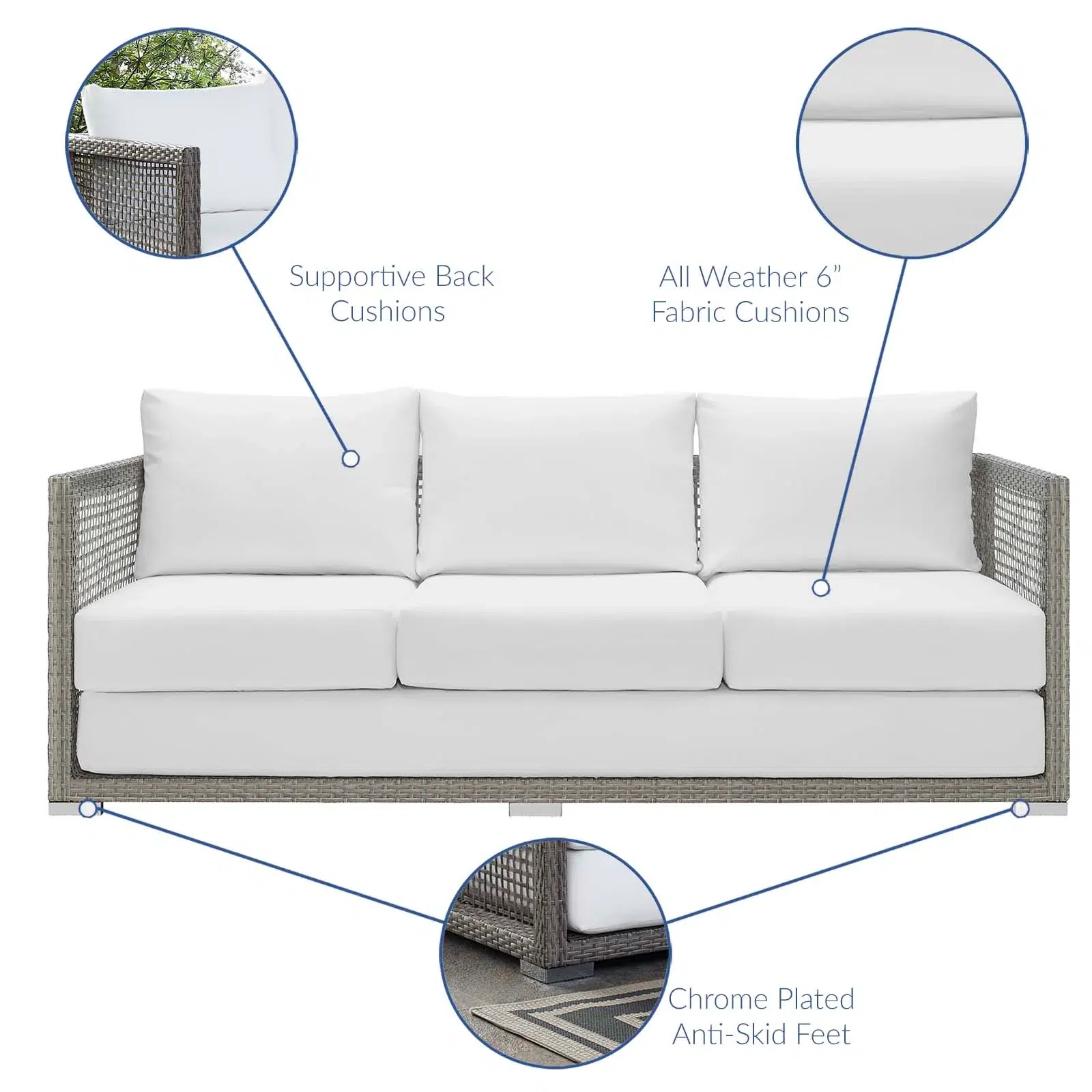 aura white sofa modway rattan EEI-2923-GRY-WHI_5