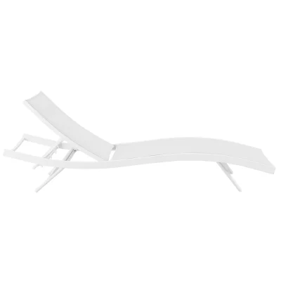Glimpse Modern White Sun Bed