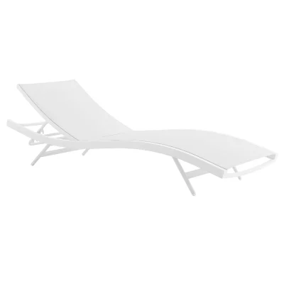 Glimpse Modern White Sun Bed