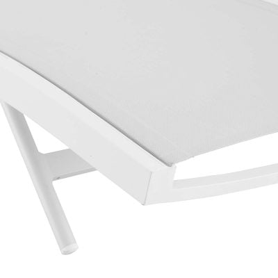Glimpse Modern White Sun Bed