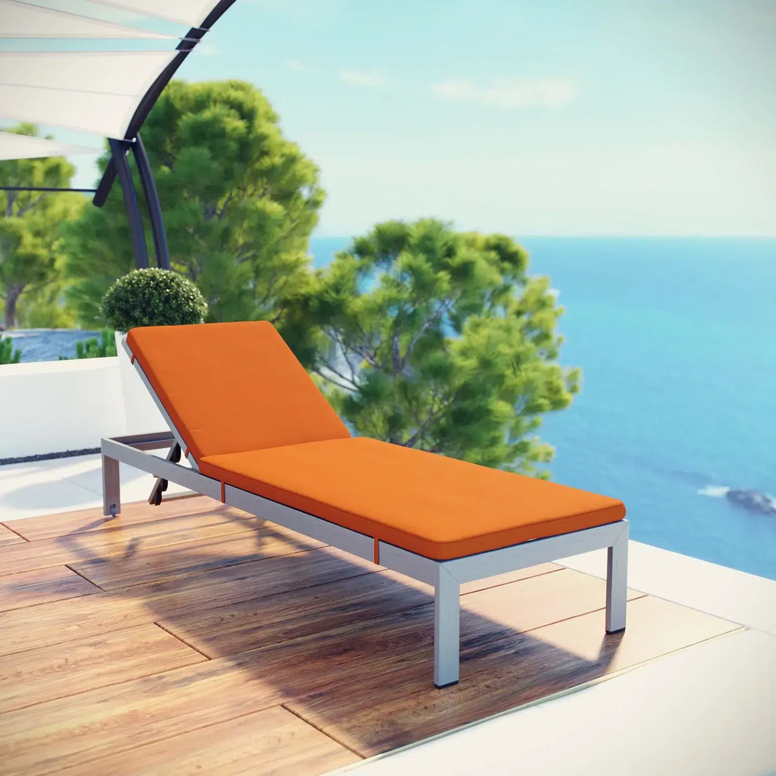 Shore Orange Sun Bed