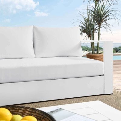 Alternative view of Tahoe White Modern Outdoor Sofa