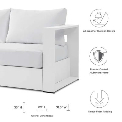 Tahoe White Modern Outdoor Sofa