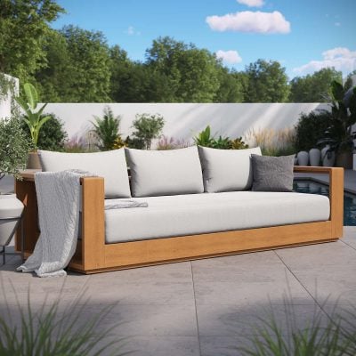 Tahoe Acacia Wood Outdoor Sofa