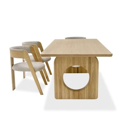 Washington Solid Oak Wood Dining Table