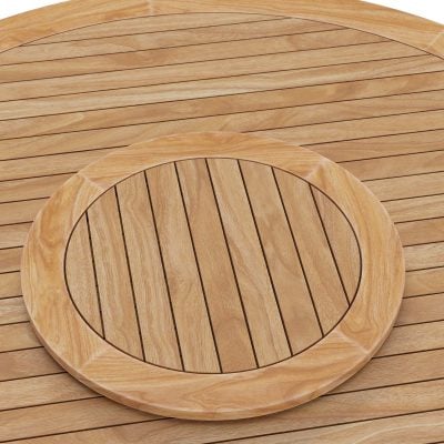Teak wood round Dining table with lazy susan