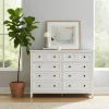 Grace 8 Drawer White Dresser