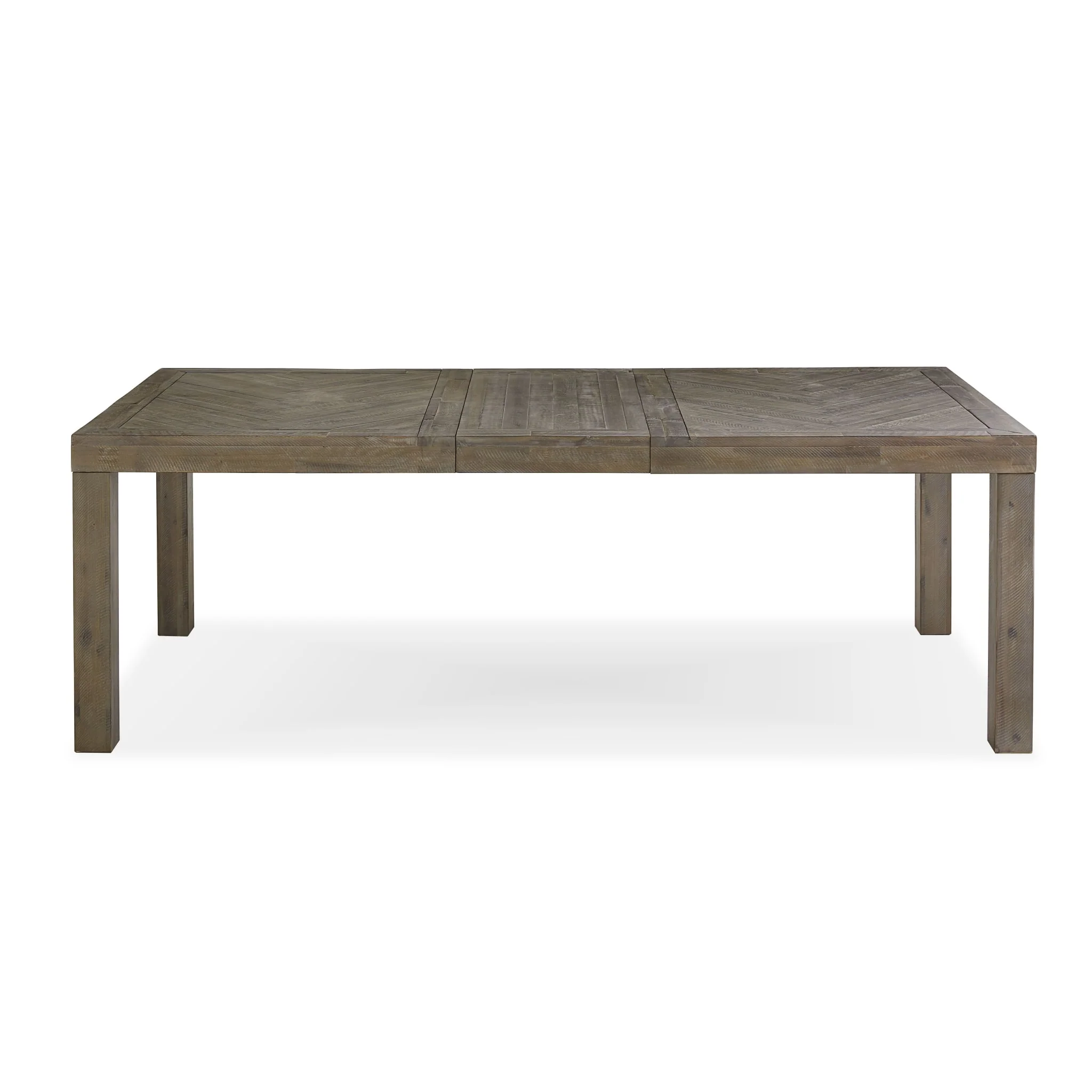 Herringbone Extendable Rustic Wood Dining Table