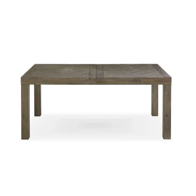 Herringbone Extendable Rustic Wood Dining Table