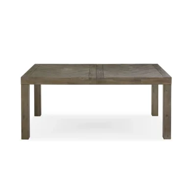 Herringbone Extendable Rustic Wood Dining Table