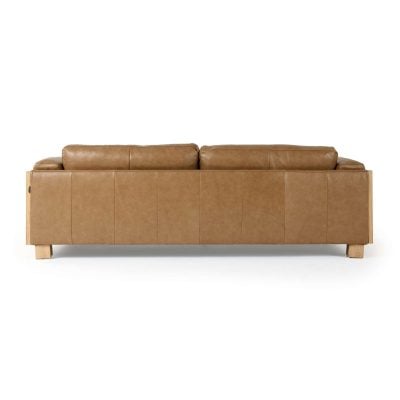danson leather brown sofa