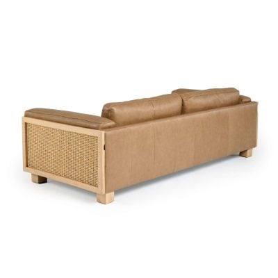 danson leather brown sofa