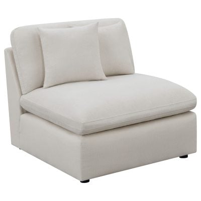 Hobson off white armless chair