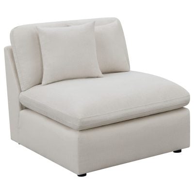 Hobson off white armless chair