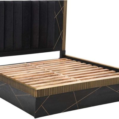 Allure Black And Gold Bed Frame