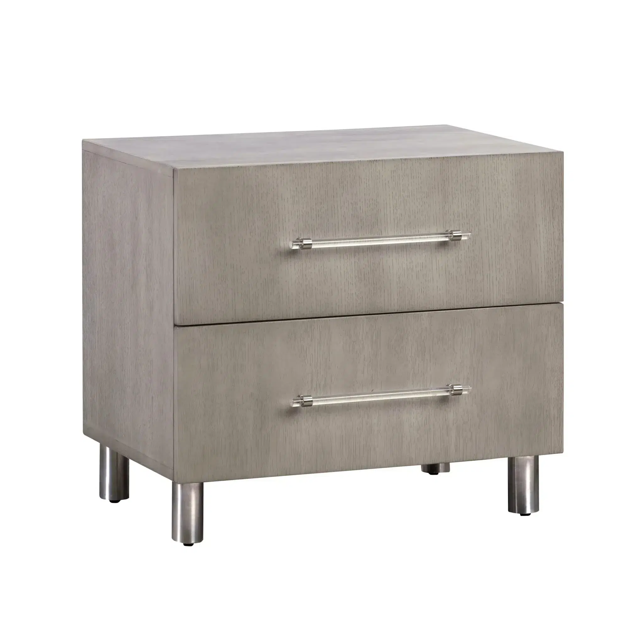 Argento Modern Gray & Acrylic Nightstand