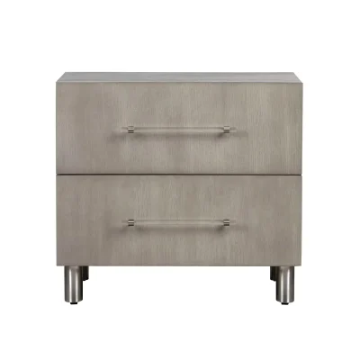 Argento Modern Gray & Acrylic Nightstand