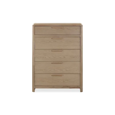Furano 5 Drawer Ash Wood Chest