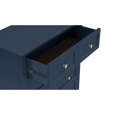 Grace 5 Drawer Modern Blue Bedroom Set