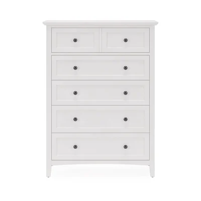 Grace 5 Drawer Modern White Chest