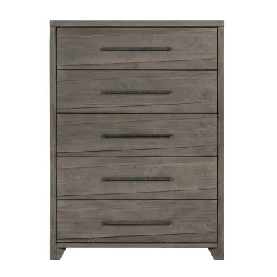 Hearst Solid Pine Wood Five Drawer Chest