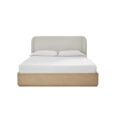 Penny Solid Wood & Linen Bed