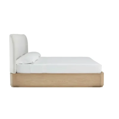 Penny Solid Wood & Linen Bed