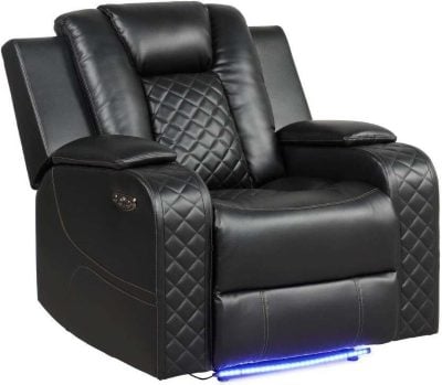 Benz Black Leather Reclining chair