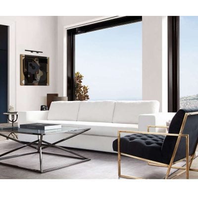 Muse performance fabric White Sofa