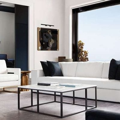 Muse performance fabric White Sofa