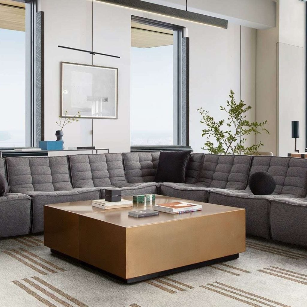 Marshall Dark Gray Lounge Sectional Sofa