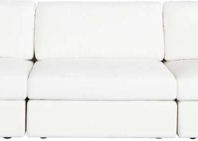 Muse White 3 pc Performance Fabric Modular Sofa