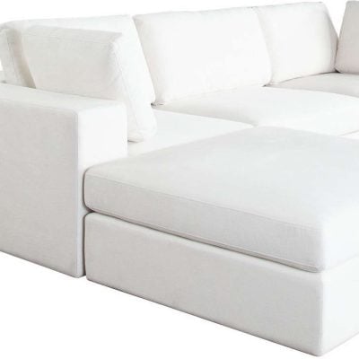 Muse White 4 pc Performance Fabric Modular Sofa