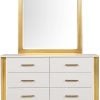 Obsession White & Gold Dresser