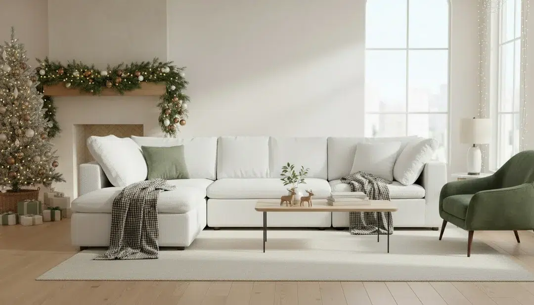 Black Friday white sofa christmas