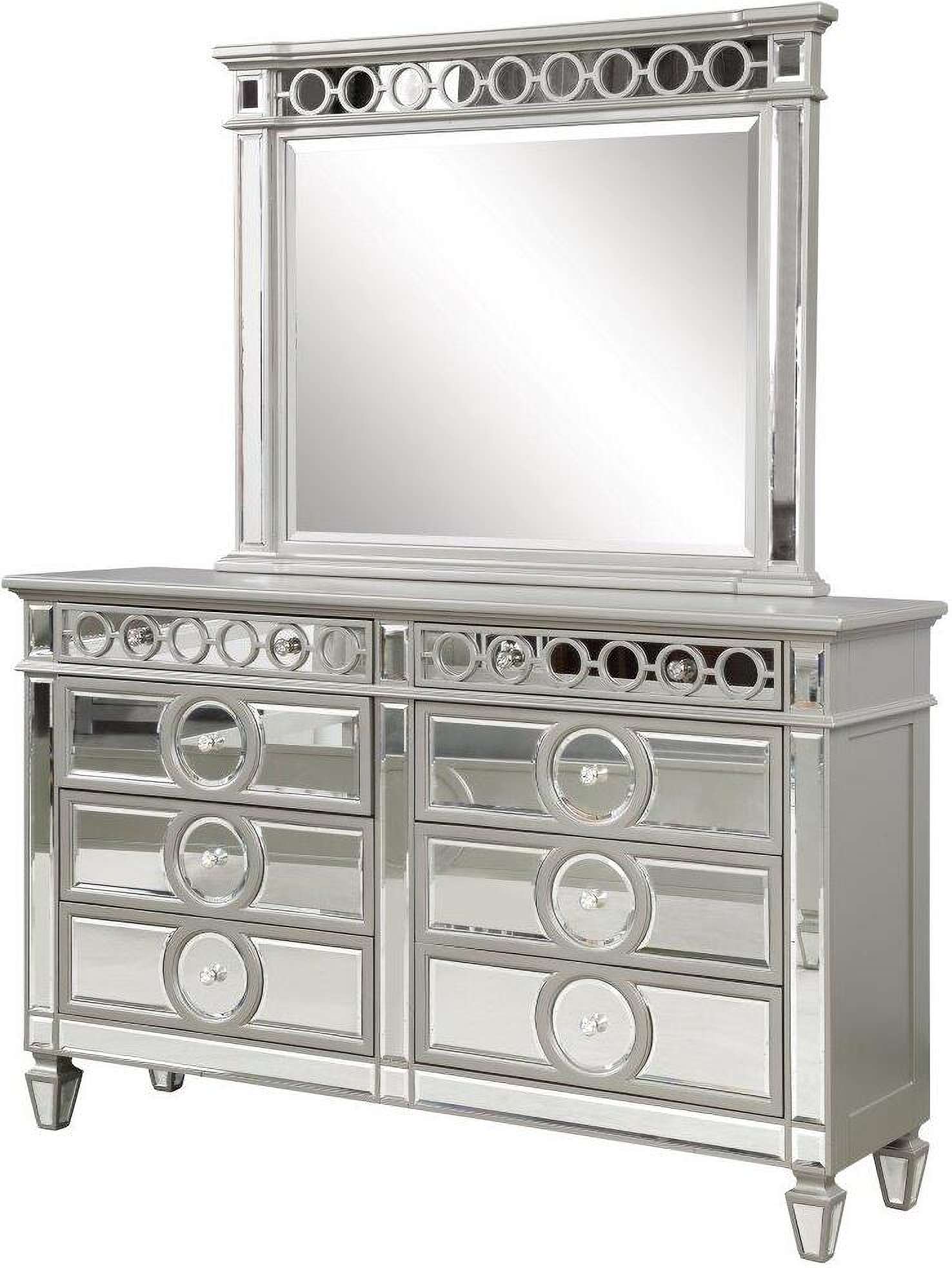 Galaxy Home Symphony Silver Wood Dresser Galaxy Home Symphony Silver Wood Dresser
