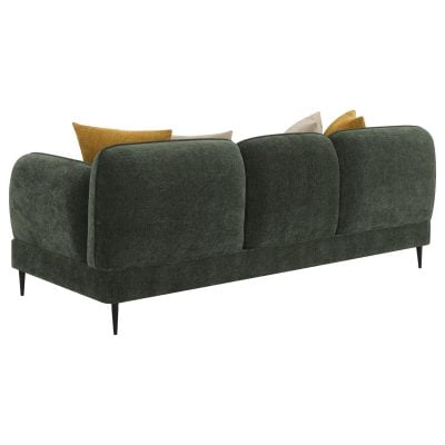 Jade Curved Green Chenille Sofa Set