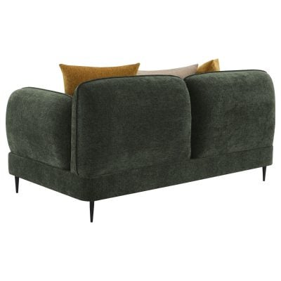 Jade Curved Green Chenille Sofa Set