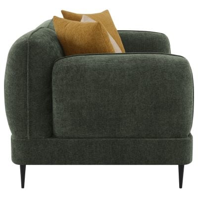 Jade Curved Green Chenille Sofa Set